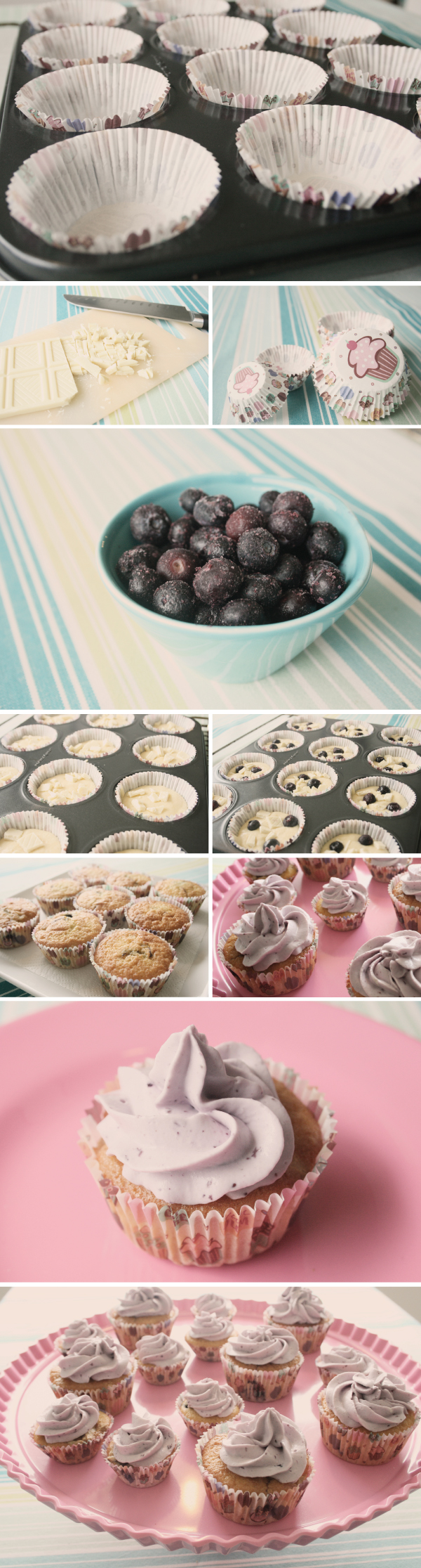 Blåbær cupcakes DIY